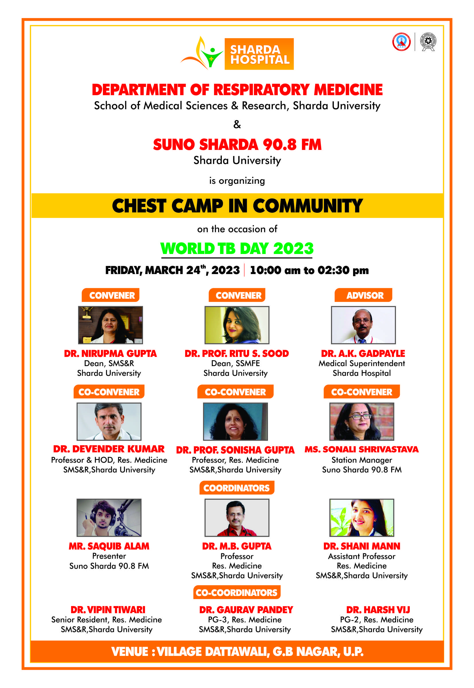 Chest Camp in Community on the occasion of World TB Day on 24th March 2023