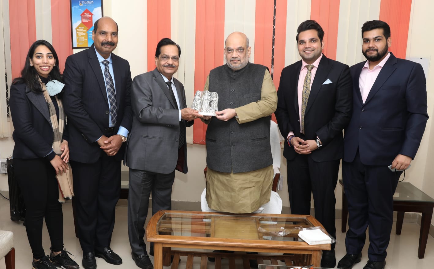 Sharda University was honoured by the visit of Honble Shri Amit Shah Ji, Home Minister of India