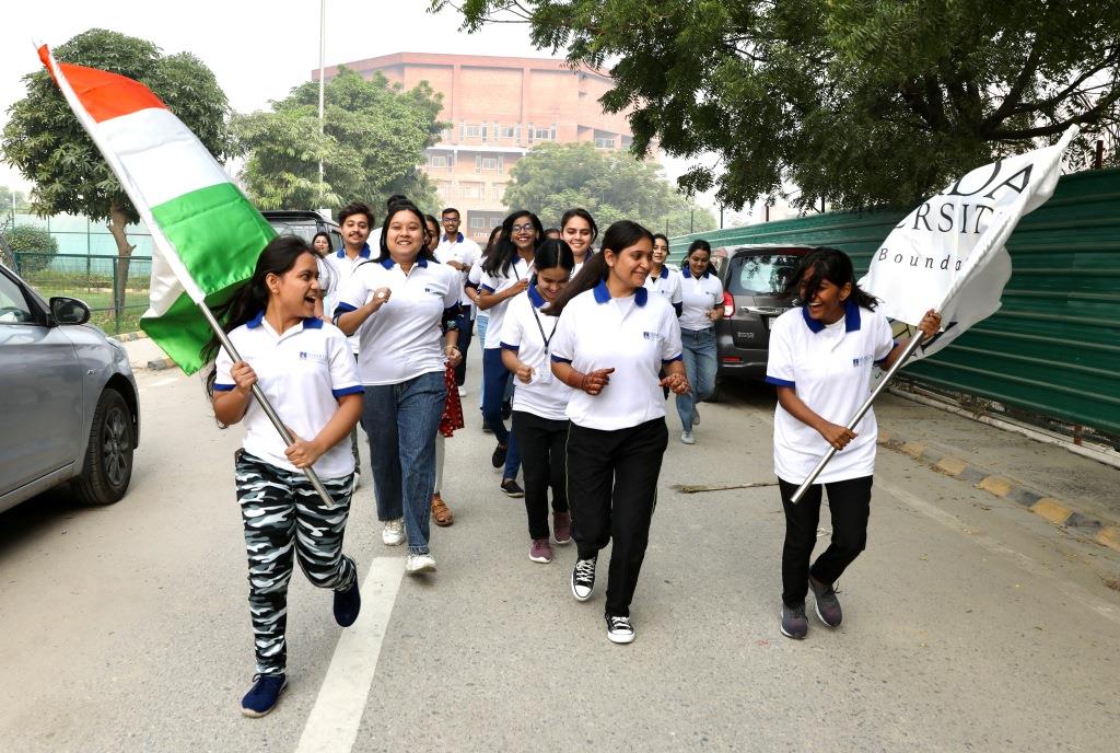 &quot;Run for unity&quot; celebration hosted by the Sharda University