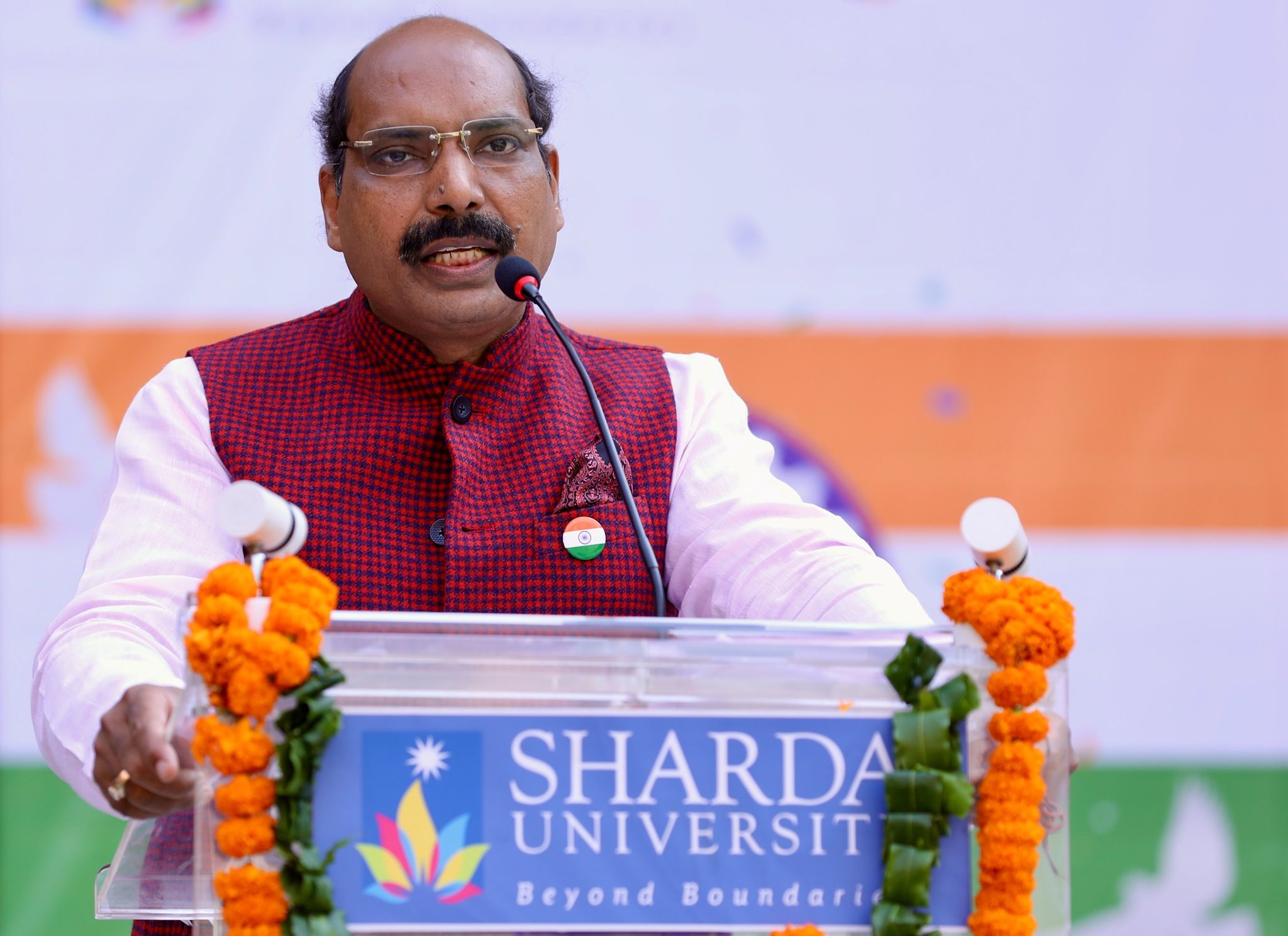 The Celebration Ceremony of 75th&nbsp;Independence Day at&nbsp; Sharda University