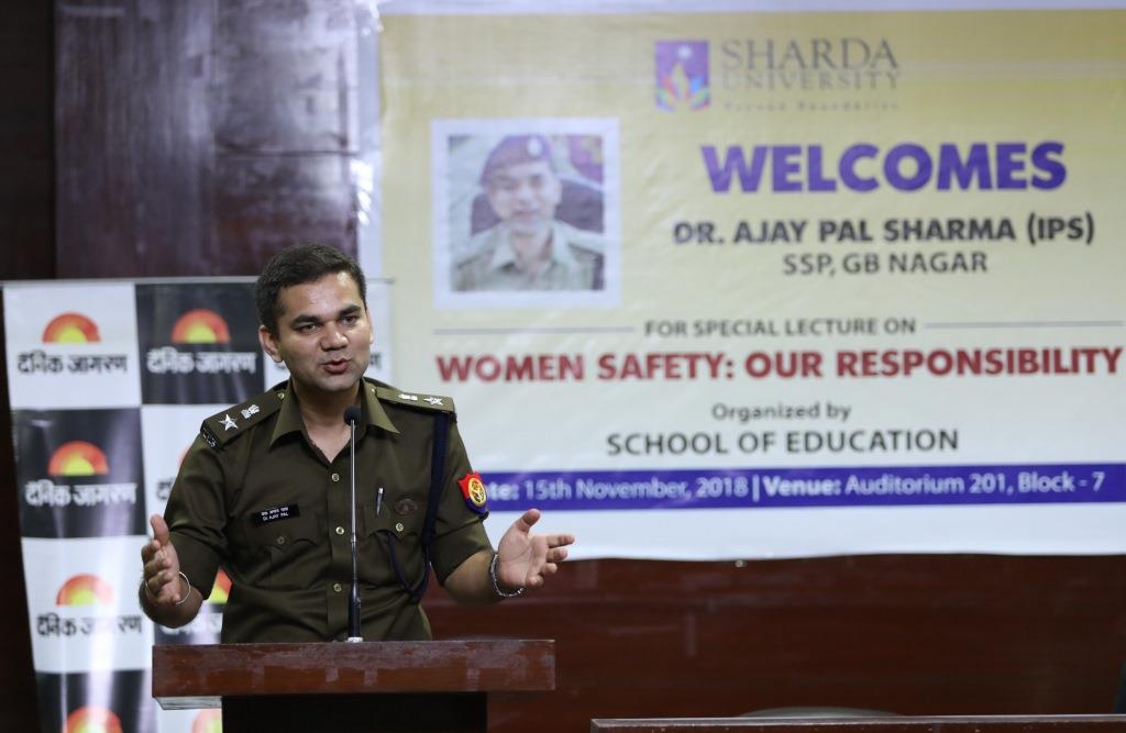 A a special lecture on the Women Safetyour responsibility BY Dr. Ajay Pal Sharma (IPS) SSP Gautam Budh Nagar