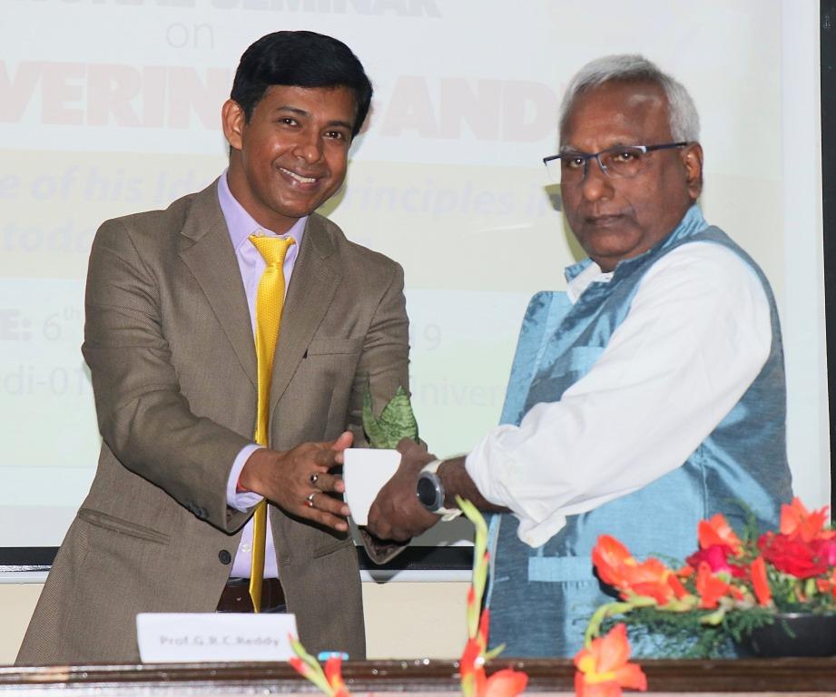 A seminar on Discovering Gandhi: Relevance of his Ideas and Principles in Education at Sharda University