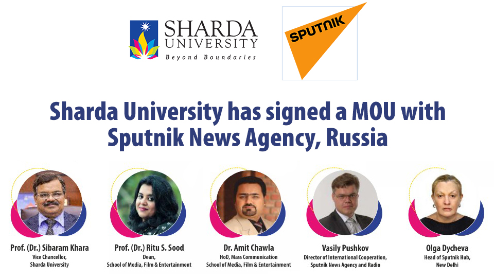 Russian News Agency signed MOU with Dept. of Mass Communication on 17th July 2020
