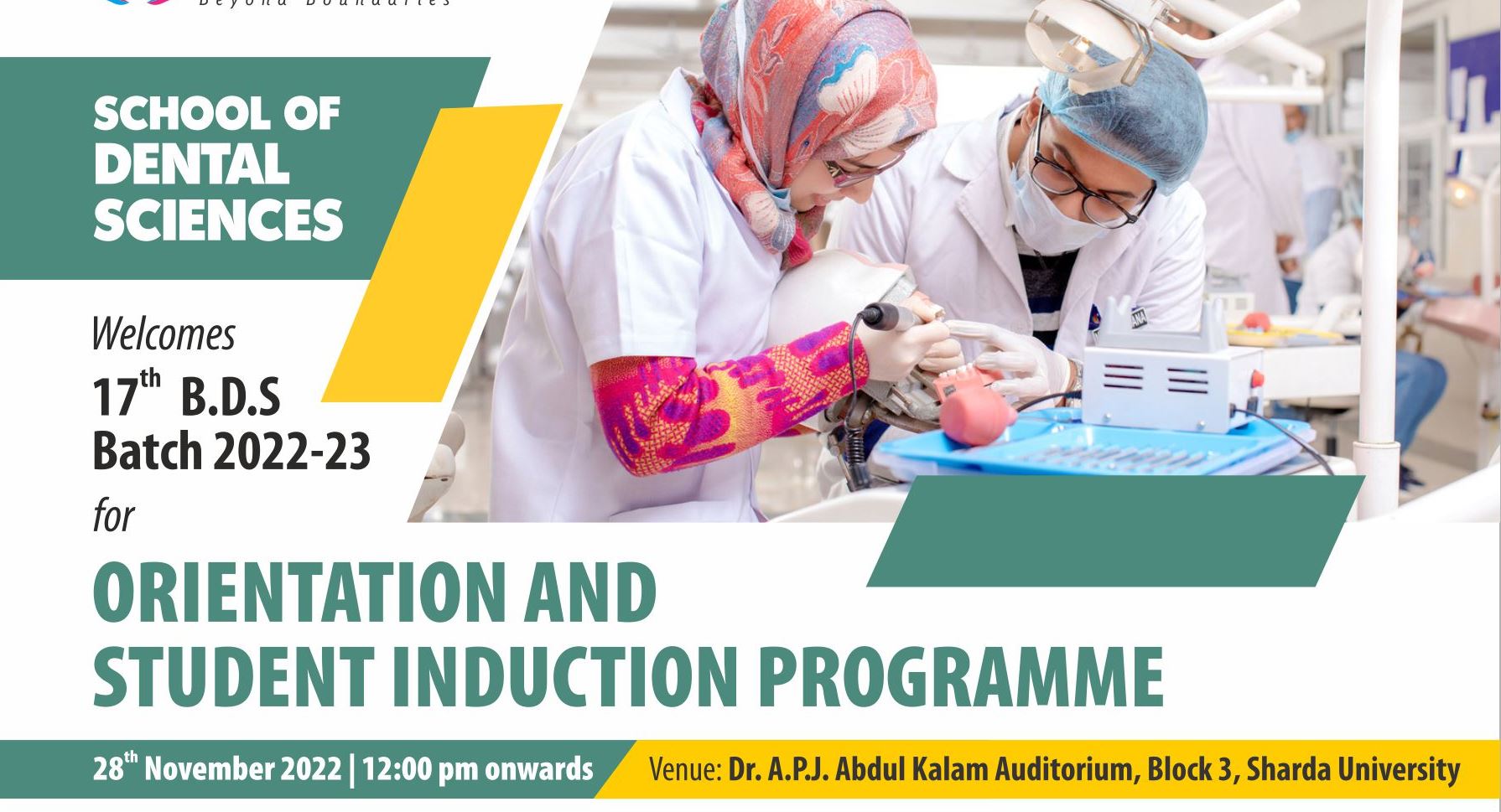 Orientation and Student Induction Programme of the 17th BDS Batch 2022 &ndash; 2023  on 28th to 30th November 2022