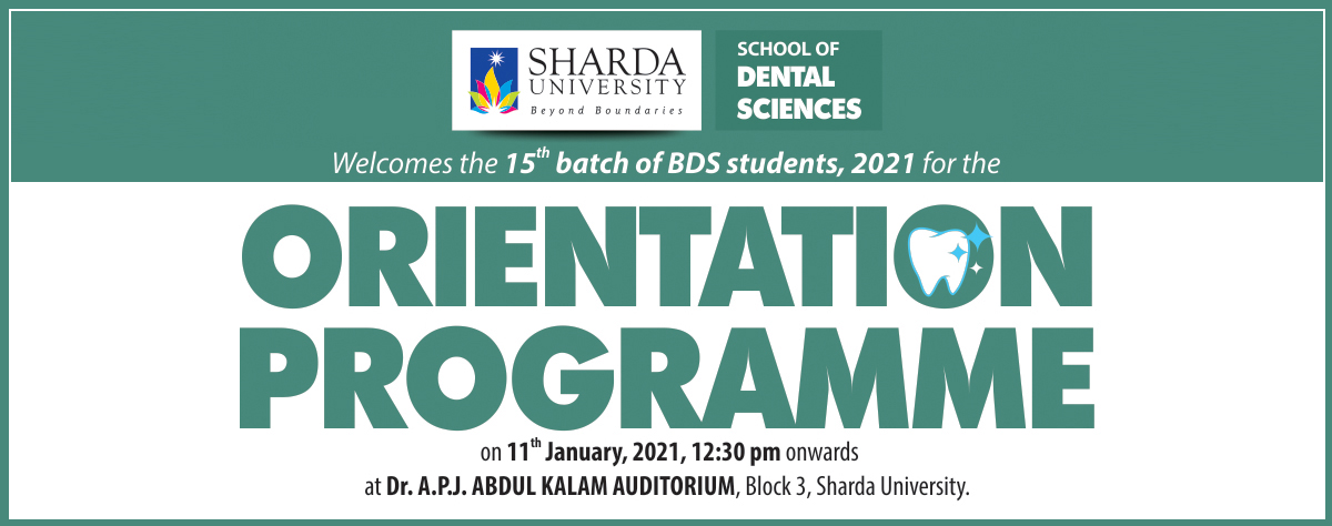 Orientation Programme for BDS 1st Year 2020-21 on 11th to 15th Jan 2021