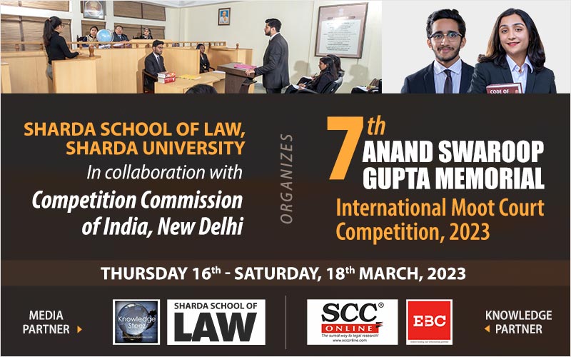 7th Anand Swaroop Gupta Memorial International Moot Court Competition, 2023 from 16th March- 18th March